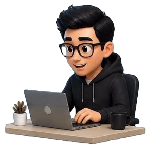 Adam przy laptopie